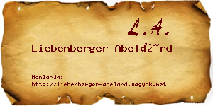 Liebenberger Abelárd névjegykártya